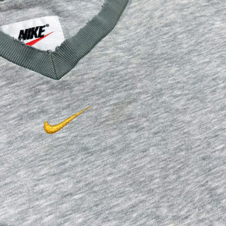 90's～00's NIKE ボロ センタースウッシュ Vネック スウェット シャツ