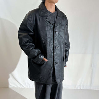 00's キルティング レザー カーコート