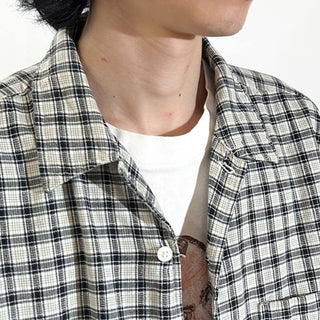 00's X.DRIVE オープンカラー チェック S/Sシャツ