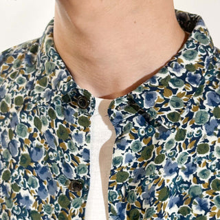 00's Structure レーヨン 総柄 レギュラーカラー S/Sシャツ