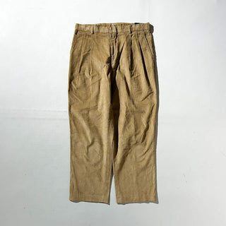 90's～ "deadstock" LANDS' END ２タック コーデュロイ パンツ (BRONZE 35×30)