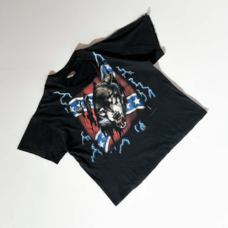 90's~00's "USA THUNDER" 両面プリント ボロ Tシャツ