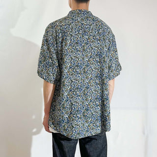 00's Structure レーヨン 総柄 レギュラーカラー S/Sシャツ