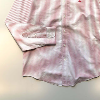 00's Brooks Brothers "Supima Cotton" ストライプ オックスフォード ボタンダウン L/Sシャツ
