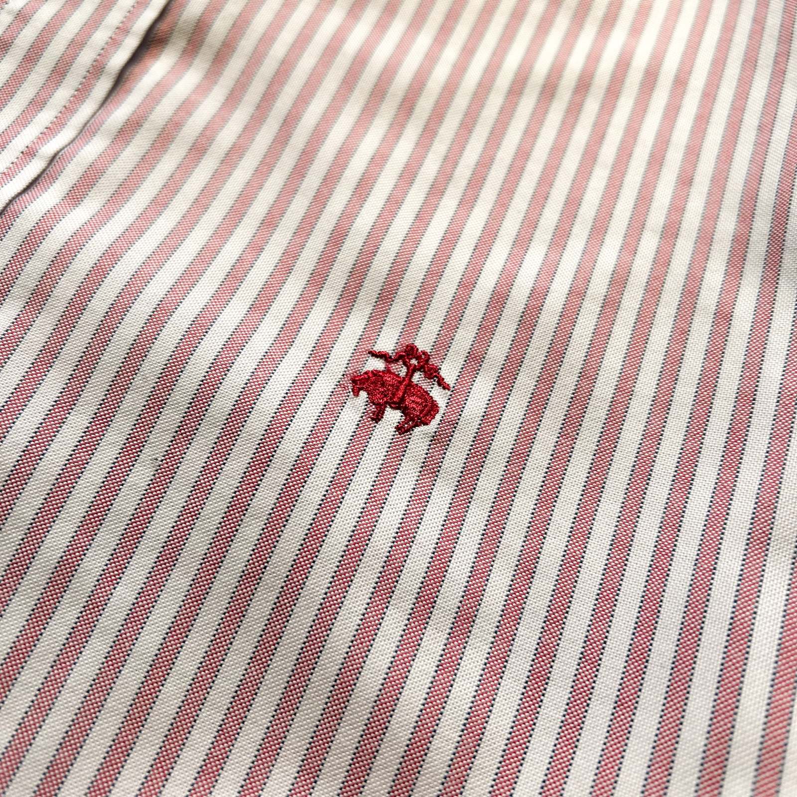 00's Brooks Brothers "Supima Cotton" ストライプ オックスフォード ボタンダウン L/Sシャツ