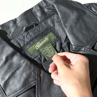 00's キルティング レザー カーコート