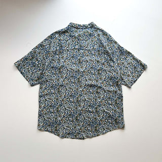 00's Structure レーヨン 総柄 レギュラーカラー S/Sシャツ