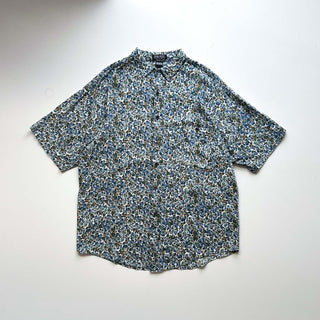 00's Structure レーヨン 総柄 レギュラーカラー S/Sシャツ