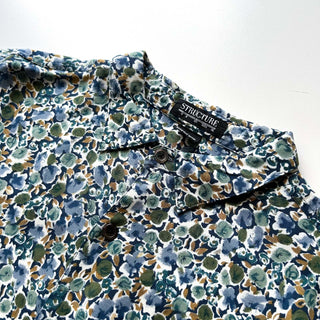 00's Structure レーヨン 総柄 レギュラーカラー S/Sシャツ
