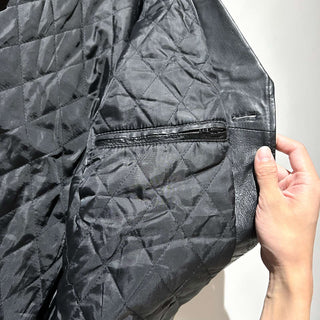 00's キルティング レザー カーコート