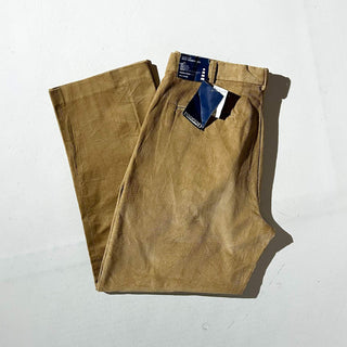 90's～ "deadstock" LANDS' END ２タック コーデュロイ パンツ (BRONZE 35×30)