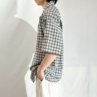 00's X.DRIVE オープンカラー チェック S/Sシャツ