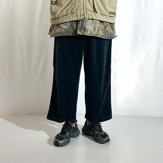 90's～00's EVERLAST ブラック ドローコード ベロア クロップド パンツ