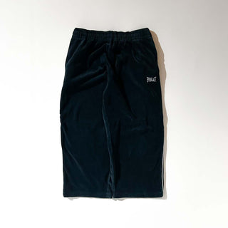 90's～00's EVERLAST ブラック ドローコード ベロア クロップド パンツ