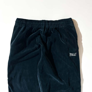90's～00's EVERLAST ブラック ドローコード ベロア クロップド パンツ