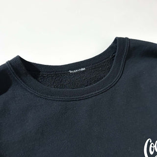 90's～ "coca cola" ブラック 企業 ワンポイント スウェット シャツ