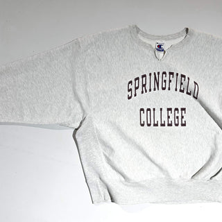 90's champion "極太アーム" リバースウィーブ カレッジ プリント スウェット シャツ