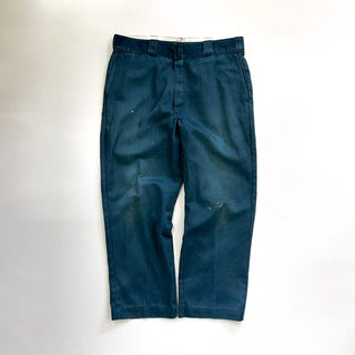 90's "made in USA" Dickies ペンキ 874 ワーク パンツ(ブルーグリーン)