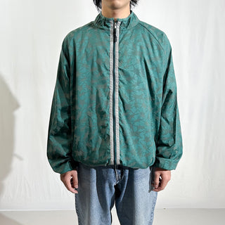 90's "made in USA" L.L.Bean illumi NITE ドローコード 総柄 リフレクタ― サイクリング ジャケット