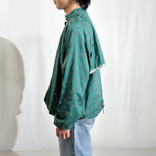 90's "made in USA" L.L.Bean illumi NITE ドローコード 総柄 リフレクタ― サイクリング ジャケット