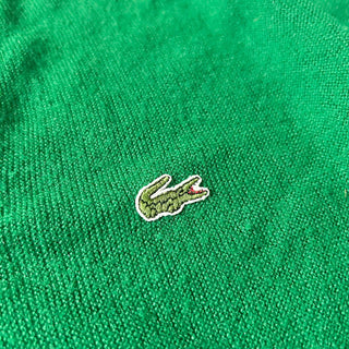 80's IZOD LACOSTE アクリル Vネック ニット セーター(グリーン)