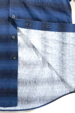 90's～ WOOLRICH ボーダー ブルー L/Sネルシャツ