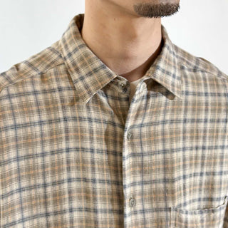 90's Claiborne レーヨン チェック L/Sシャツ