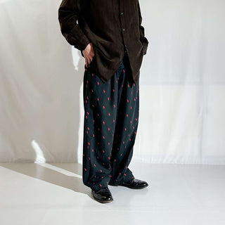 90's～ OLD RALPH LAUREN ドローコード 総柄 パジャマ パンツ