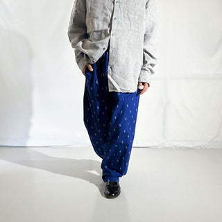 00's RALPH LAUREN 総柄 ドローコード ワイド パジャマ パンツ