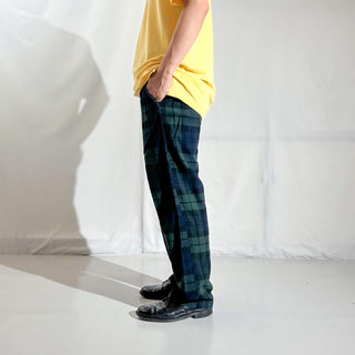 00's RALPH LAUREN ブラックウォッチ チェック ドローコード パジャマ パンツ