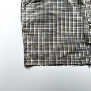 00's puritan ドローコード チェック ワイド ショーツ