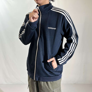 adidas ネイビー ライン トラック ジャケット