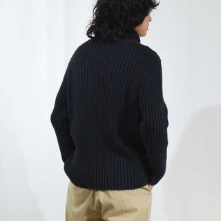 LANDS' END ラグラン タートルネック リブニットセーター