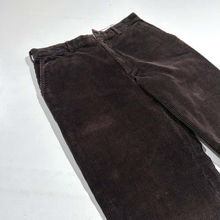 00's SAVANE ブラウン ワイド コーデュロイ パンツ