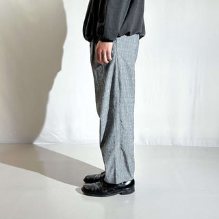 90's FRONT LINE レーヨン カスリ柄 3タック スラックス