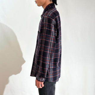 90's "made in USA" Dickies レッド×ブラック チェック L/Sネルシャツ