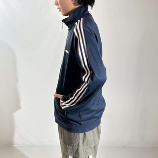 adidas ネイビー ライン トラック ジャケット