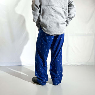 00's RALPH LAUREN 総柄 ドローコード ワイド パジャマ パンツ