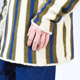80's～ STRUCTURE Vネック ストライプニット