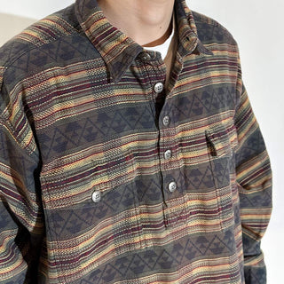 90's ORVIS ネイティブ ジャガード L/Sシャツ