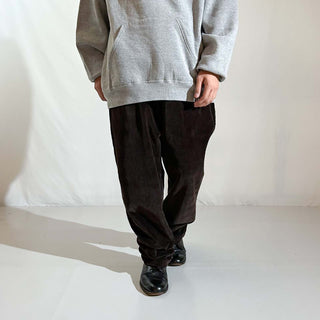 00's SAVANE ブラウン ワイド コーデュロイ パンツ