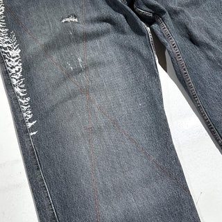 00's no boundaries "Snowboarder Graphics" スケーター ワイド デニム パンツ