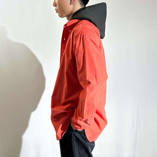 90's～ OLD RALPH LAUREN "classic fit" オレンジ ボタンダウン L/Sシャツ