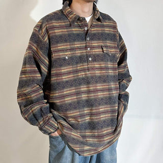 90's ORVIS ネイティブ ジャガード L/Sシャツ