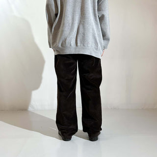 00's SAVANE ブラウン ワイド コーデュロイ パンツ