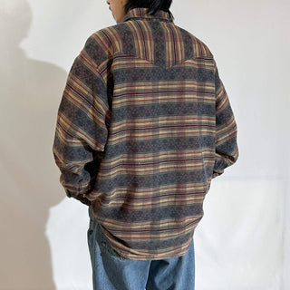 90's ORVIS ネイティブ ジャガード L/Sシャツ