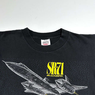 ～90's "made in USA" ONEITA "SR-71" フェード 両面プリント Tシャツ