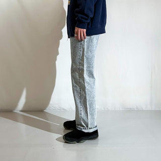 90's "made in USA" LEVI'S 501 ケミカルウォッシュ ストレート デニム パンツ