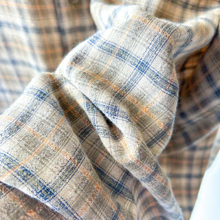 90's Claiborne レーヨン チェック L/Sシャツ