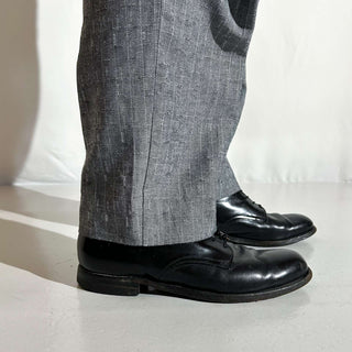 90's FRONT LINE レーヨン カスリ柄 3タック スラックス